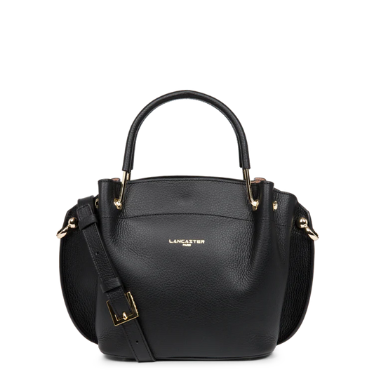 Sac à Main Foulonne Noir Intérieur Naturel – Lancaster Paris