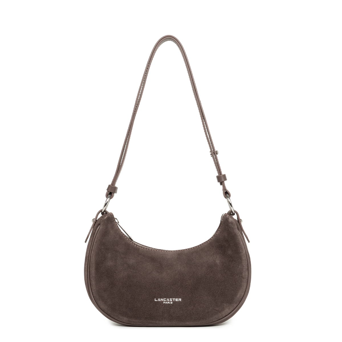 Sac Besace Zippé Suède S Marron – Lancaster Paris