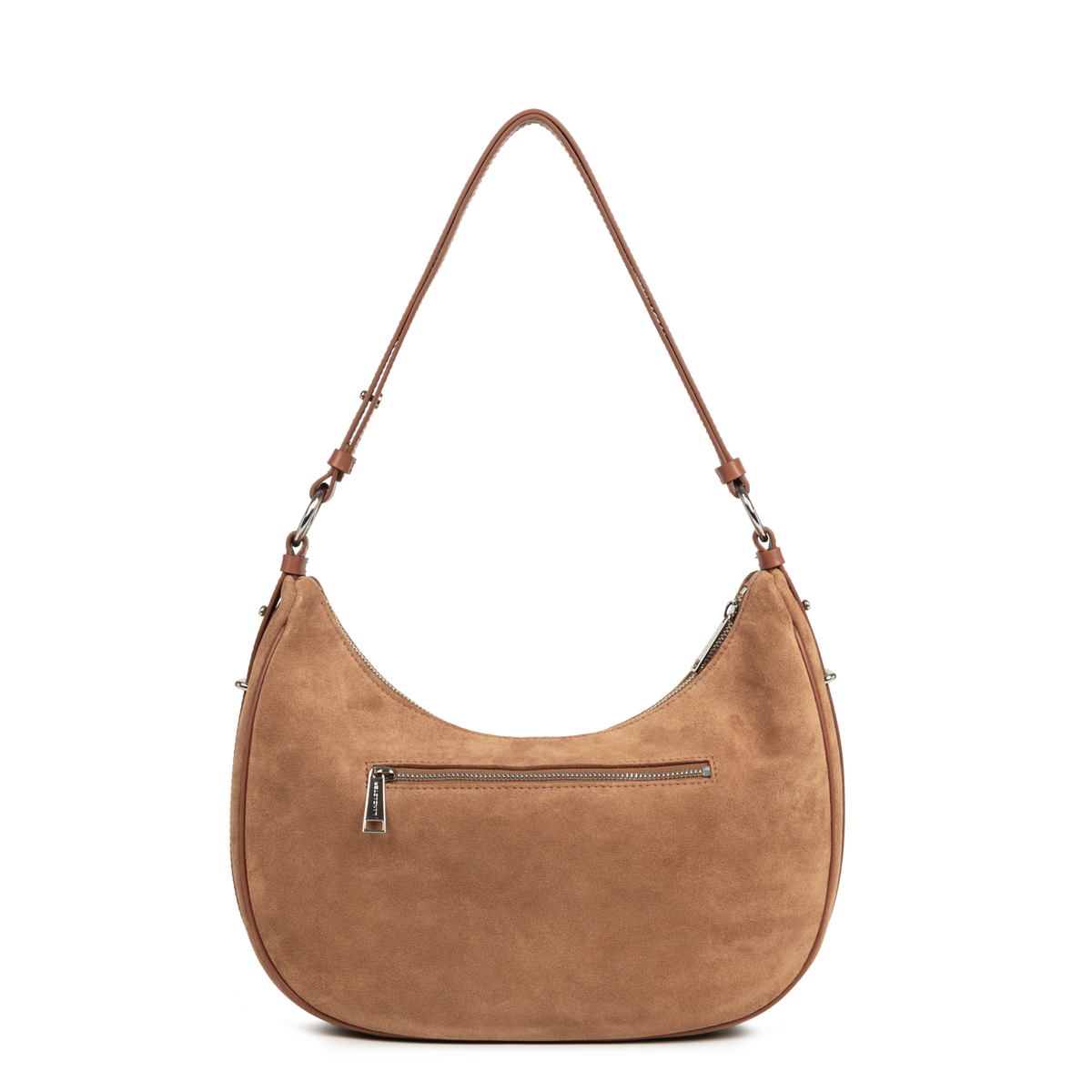 Sac Besace Zippé L – Suède Camel – Lancaster Paris