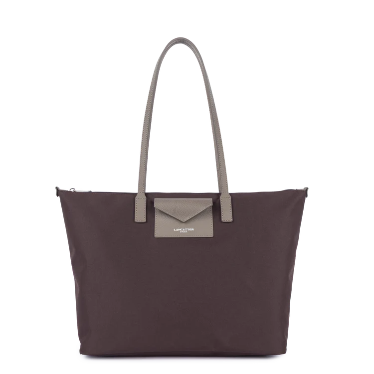 Sac Cabas Épaule Zippé Smart KBA Bordeaux Taupe L – Lancaster Paris
