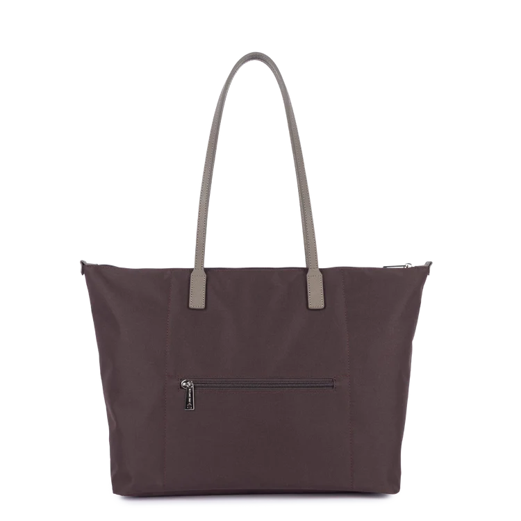 Sac Cabas Épaule Zippé Smart KBA Bordeaux Taupe L – Lancaster Paris