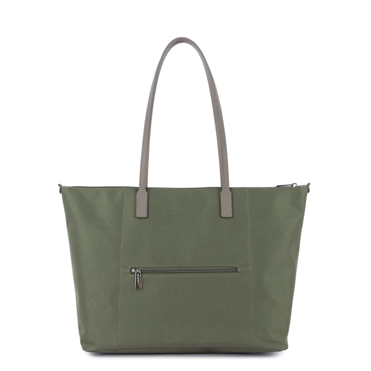 Sac Cabas Épaule Zippé Smart KBA Kaki Taupe L – Lancaster Paris