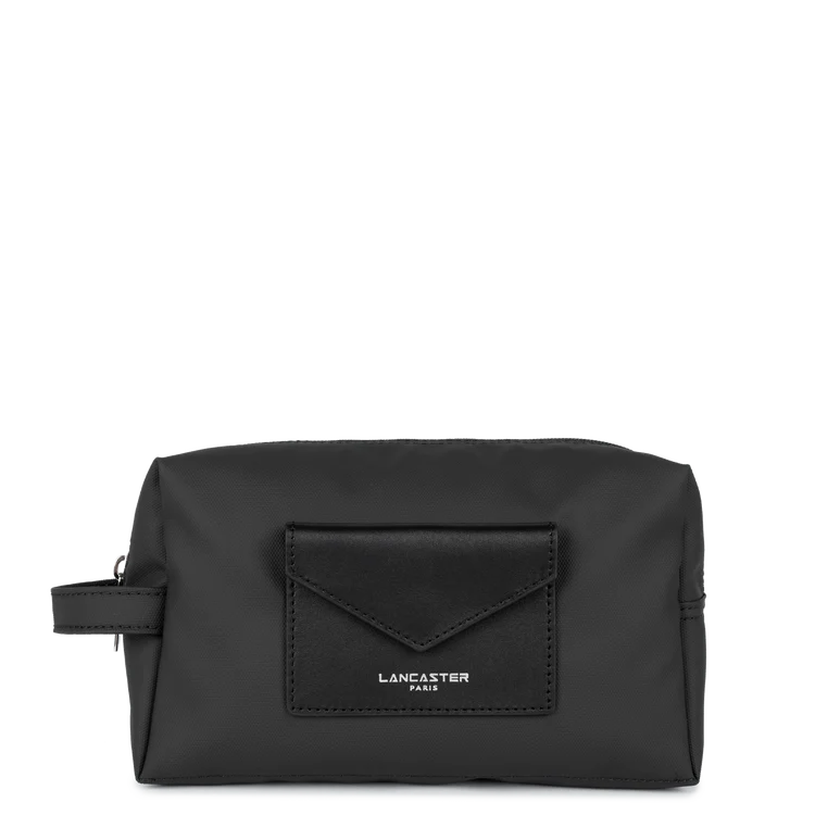 Trousse de Toilette Voyage – Toile Enduite Noir – Lancaster Paris