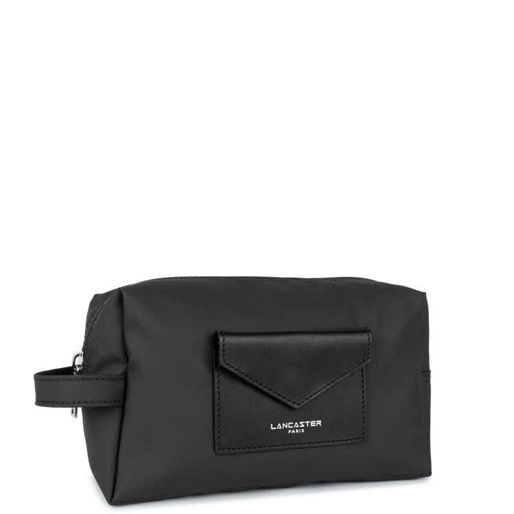 Trousse de Toilette Voyage – Toile Enduite Noir – Lancaster Paris