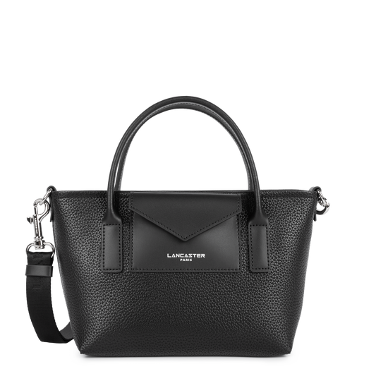 Sac Cabas Mains Zippé Maya Double Noir – Lancaster Paris