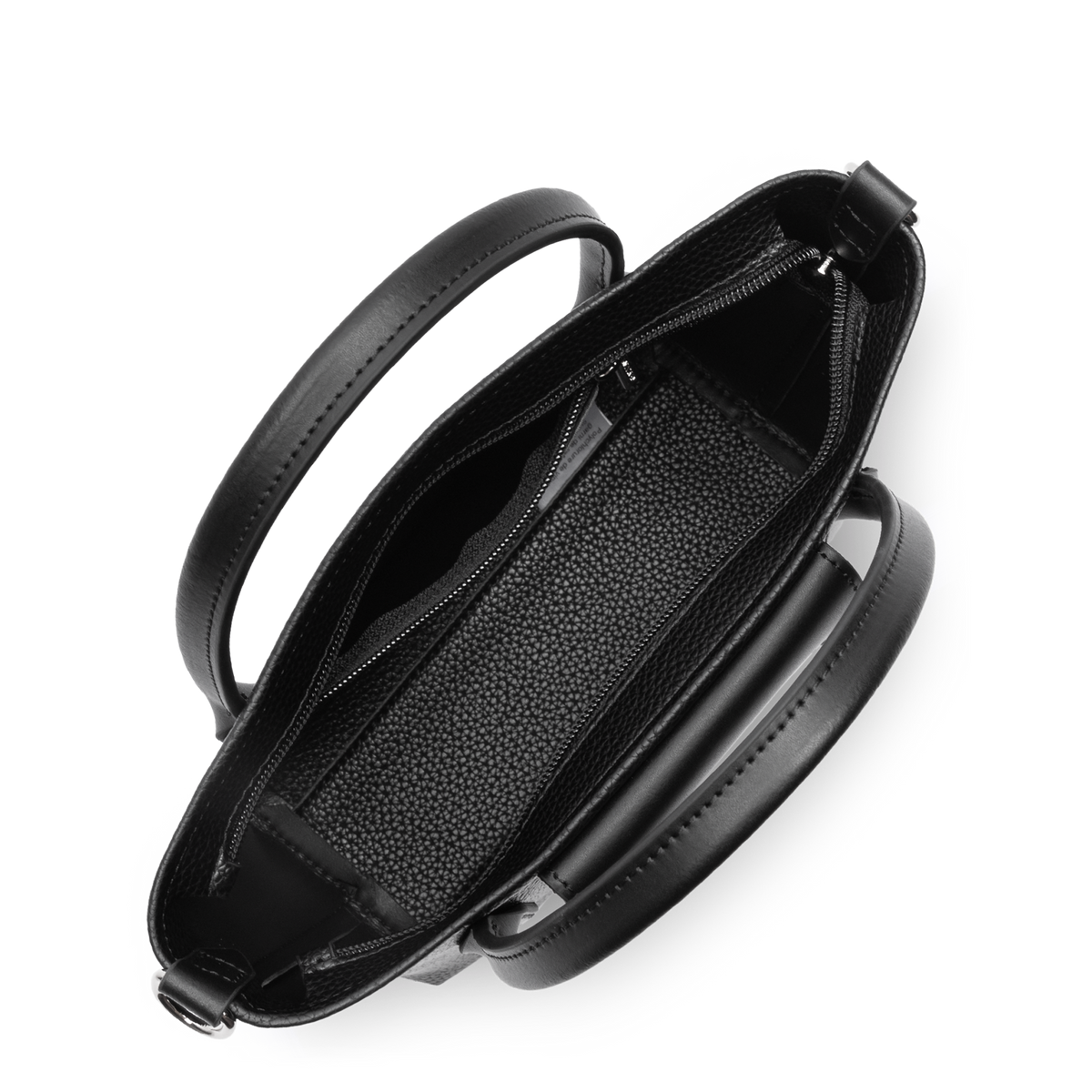Sac Cabas Mains Zippé Maya Double Noir – Lancaster Paris