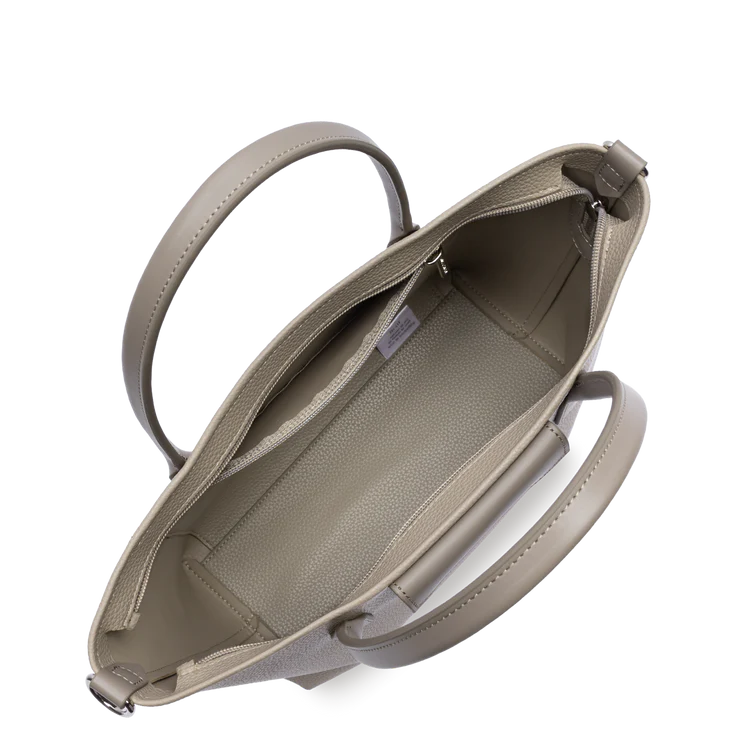 Sac Cabas Mains Zippé Maya Double Galet Foncé – Lancaster Paris