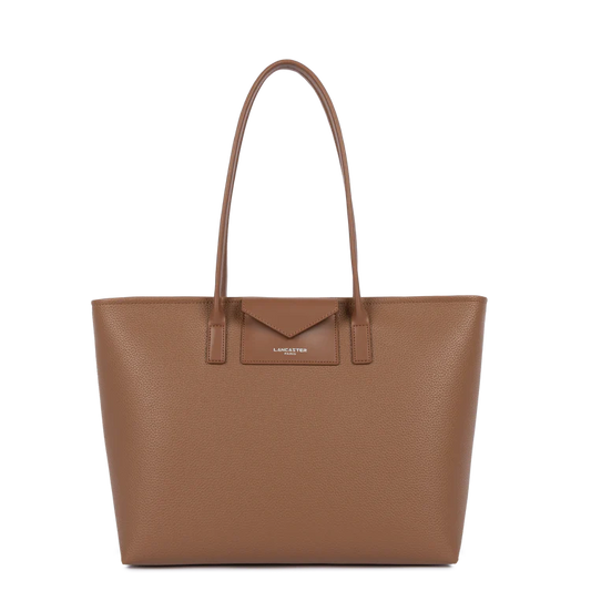 Sac Cabas Épaule Zippé Maya Double KBA Moka – Lancaster Paris