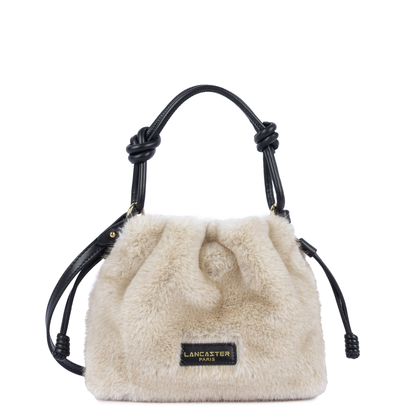 Sac Besace – Moumoute Écru & Noir – Lancaster Paris