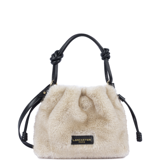 Sac Besace – Moumoute Écru & Noir – Lancaster Paris
