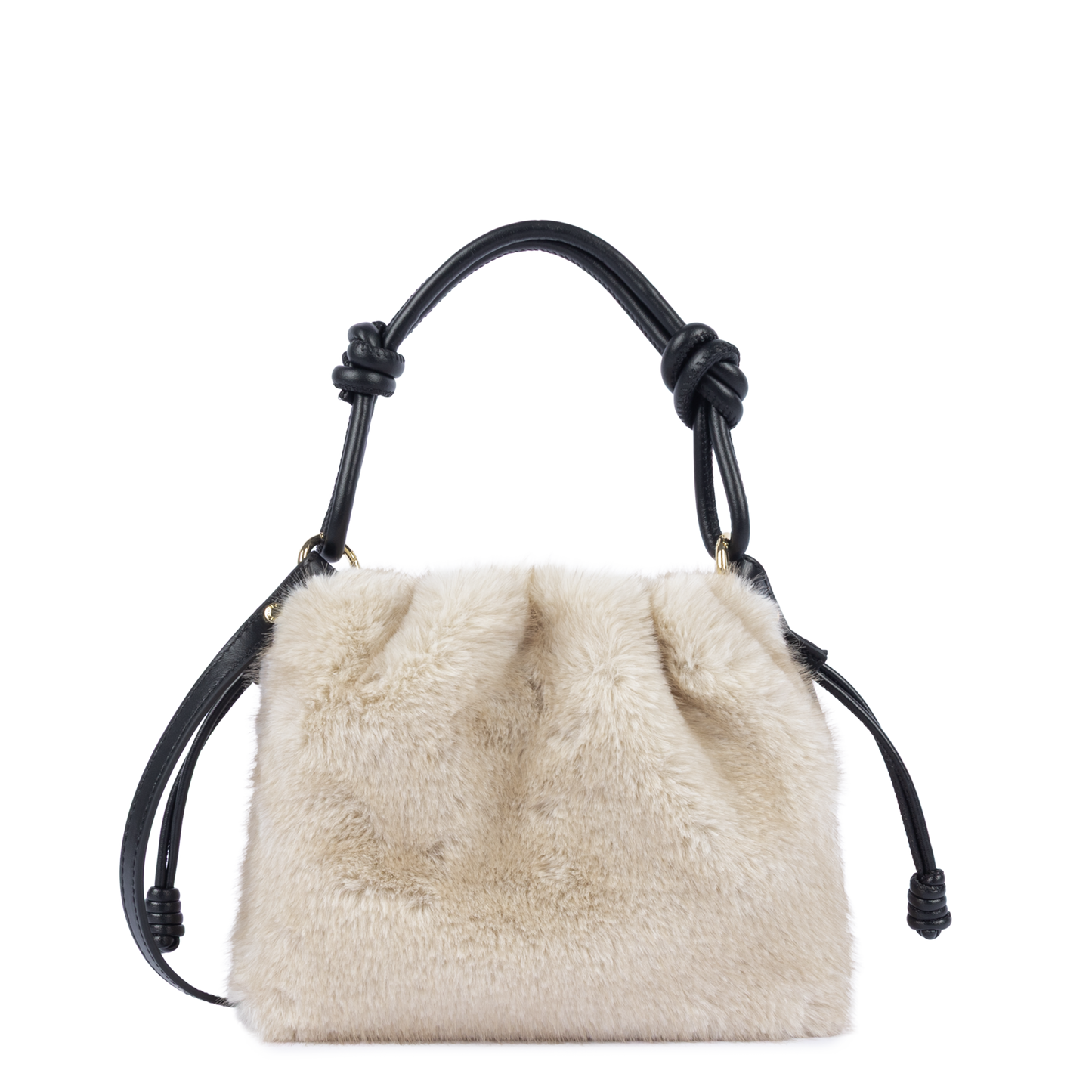 Sac Besace – Moumoute Écru & Noir – Lancaster Paris