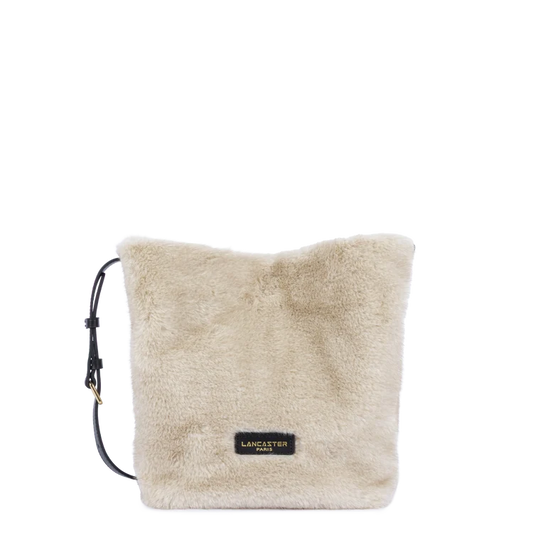 Sac Seau Moumoute Écru & Noir – Lancaster Paris