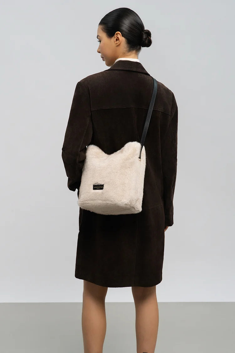 Sac Seau Moumoute Écru & Noir – Lancaster Paris