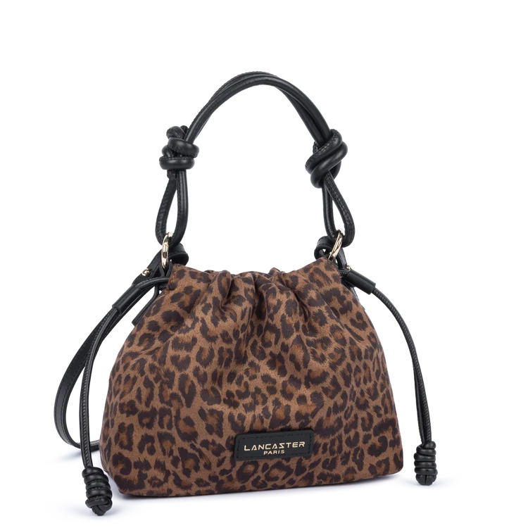 Sac Besace à Lacets Coulissants Léopard – Lancaster Paris