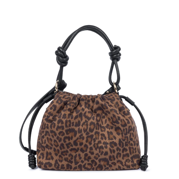 Sac Besace à Lacets Coulissants Léopard – Lancaster Paris