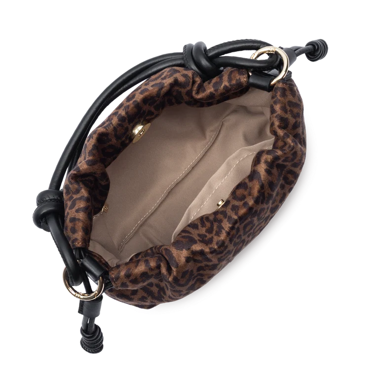 Sac Besace à Lacets Coulissants Léopard – Lancaster Paris
