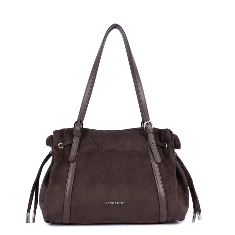 Sac Cabas Épaule Velvet Emma – Cuir Marron – Lancaster Paris