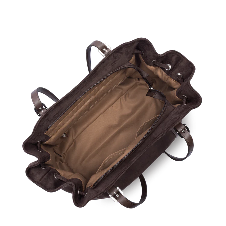 Sac Cabas Épaule Velvet Emma – Cuir Marron – Lancaster Paris