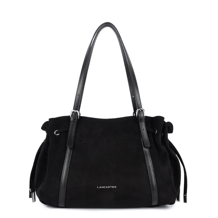 Sac Cabas Épaule Zippé Velvet Emma Noir L – Lancaster Paris