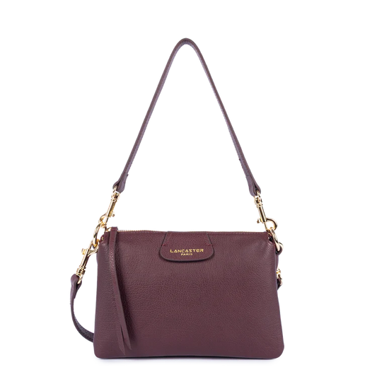 Pochette Zippée Dune Bordeaux Foncé M – Lancaster Paris