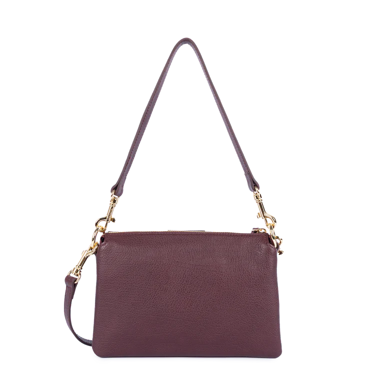 Pochette Zippée Dune Bordeaux Foncé M – Lancaster Paris