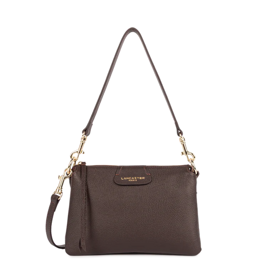 Pochette Bandoulière – Cuir Dune Marron Foncé – Lancaster Paris