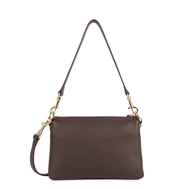 Pochette Bandoulière – Cuir Dune Marron Foncé – Lancaster Paris