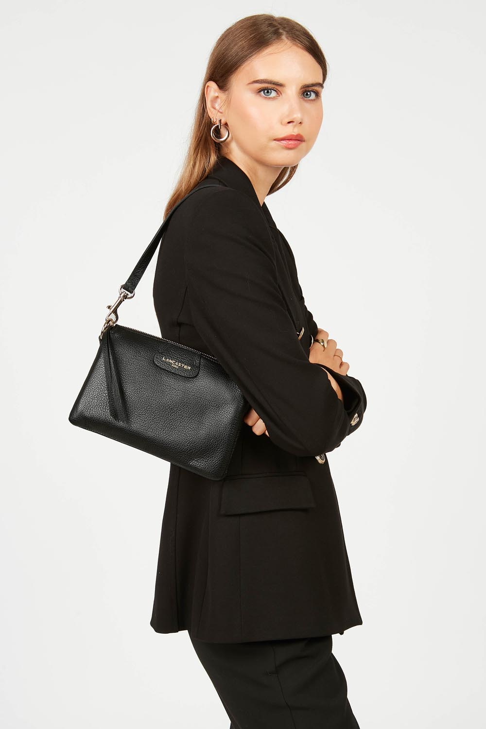 Pochette Zippée Dune Noir M – Lancaster Paris