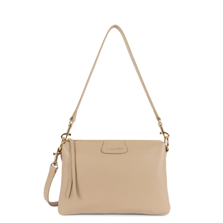 Pochette Zippée Dune Beige Foncé L – Lancaster Paris