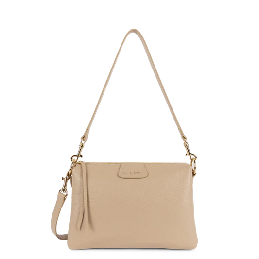 Pochette Zippée Dune Beige Foncé L – Lancaster Paris