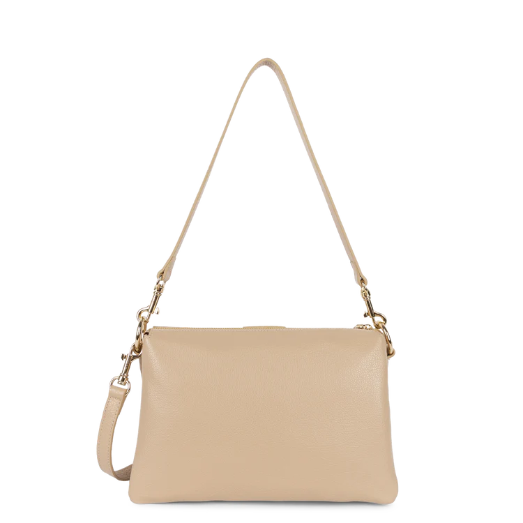 Pochette Zippée Dune Beige Foncé L – Lancaster Paris