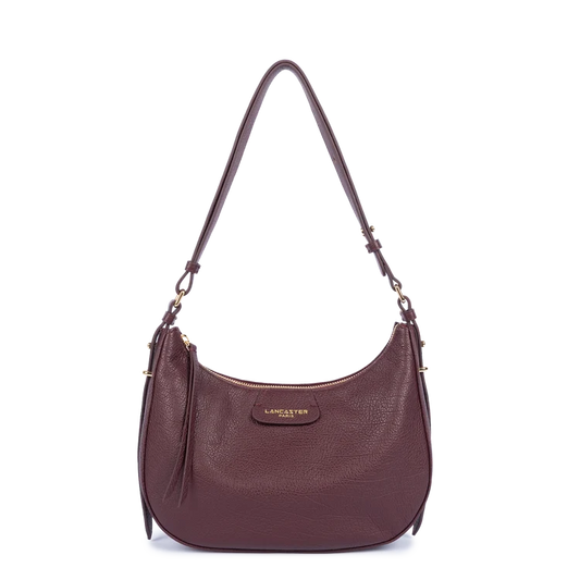 Sac Hobo Zippé Dune Bordeaux Foncé M – Lancaster Paris