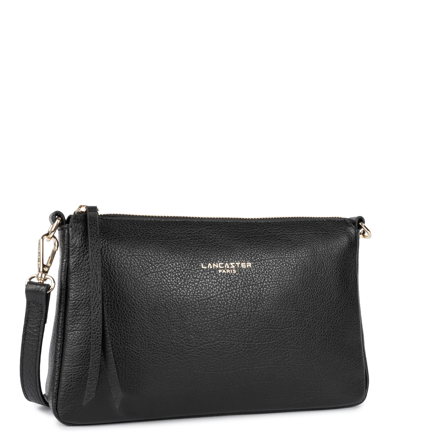 Pochette Cuir Grainé Dune Noir – Lancaster Paris