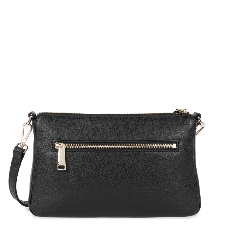 Pochette Cuir Grainé Dune Noir – Lancaster Paris