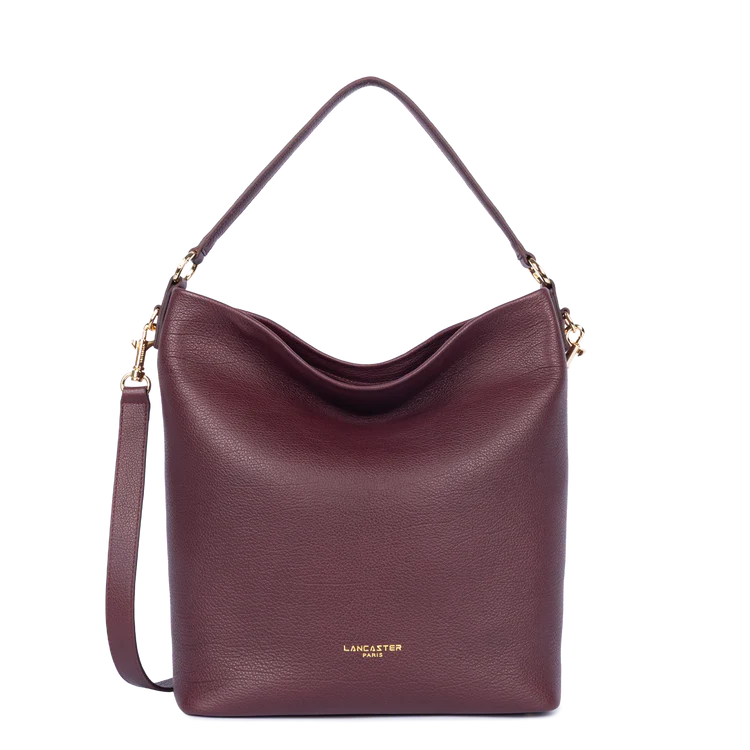 Sac Seau Cuir Dune Bordeaux Foncé L – Lancaster Paris