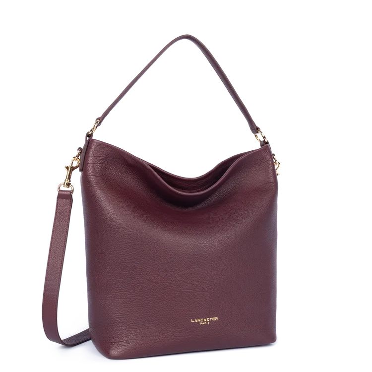 Sac Seau Cuir Dune Bordeaux Foncé L – Lancaster Paris