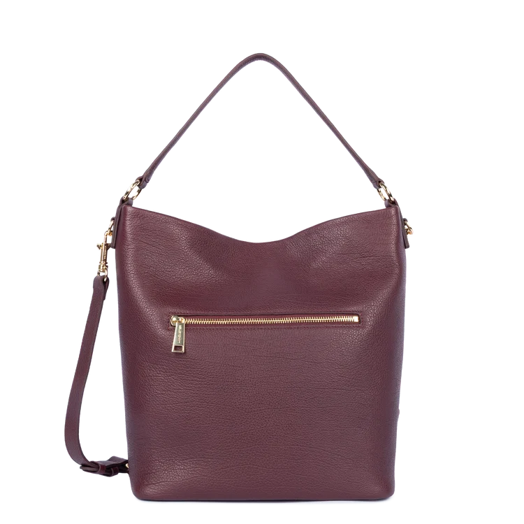 Sac Seau Cuir Dune Bordeaux Foncé L – Lancaster Paris