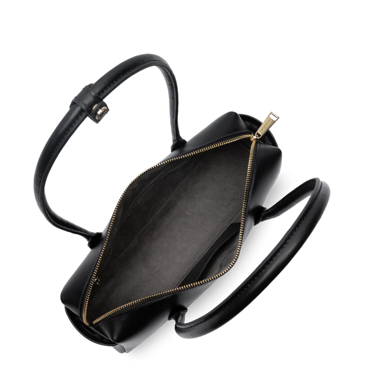 Sac Donna Cube Cuir Lisse Noir – Lancaster Paris