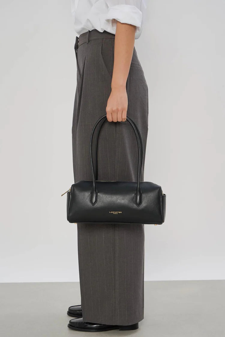 Sac Donna Cube Cuir Lisse Noir – Lancaster Paris
