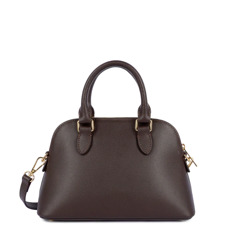 Sac Demi-Lune Sierra Julia Marron Foncé M – Lancaster Paris