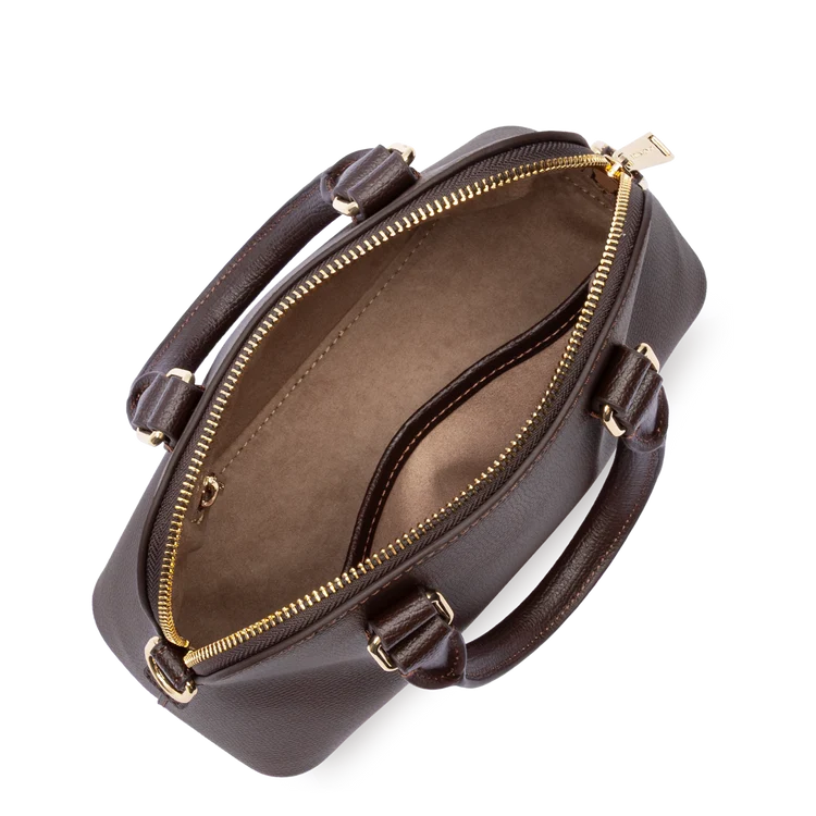 Sac Demi-Lune Sierra Julia Marron Foncé M – Lancaster Paris