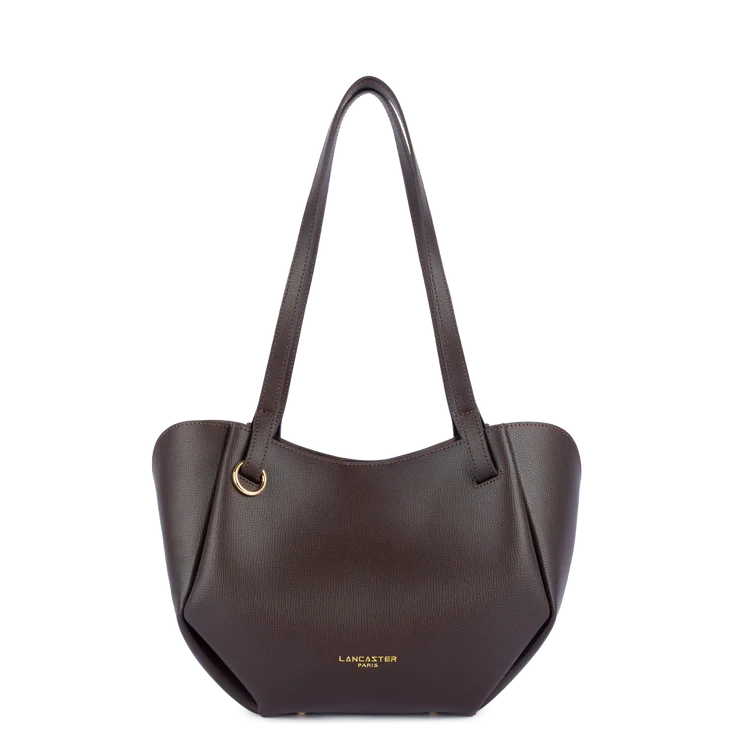 Sac Porté Épaule Cuir Marron Foncé – Lancaster Paris