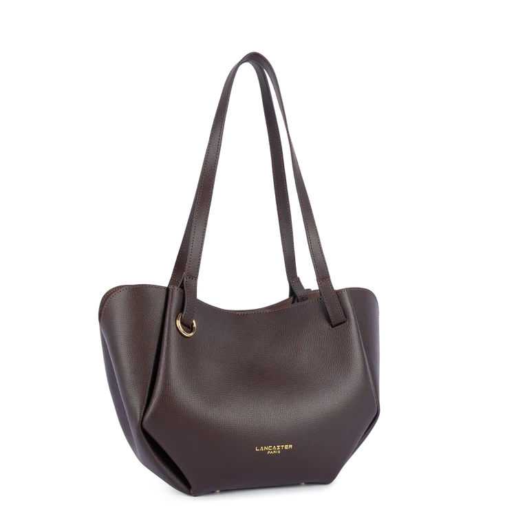 Sac Porté Épaule Cuir Marron Foncé – Lancaster Paris