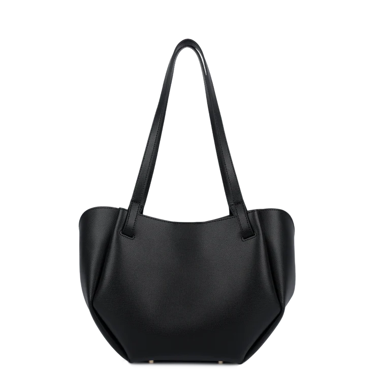 Sac Porté Épaule – Cuir Noir – Lancaster Paris