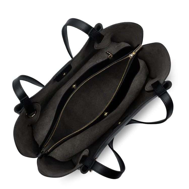 Sac Porté Épaule – Cuir Noir – Lancaster Paris