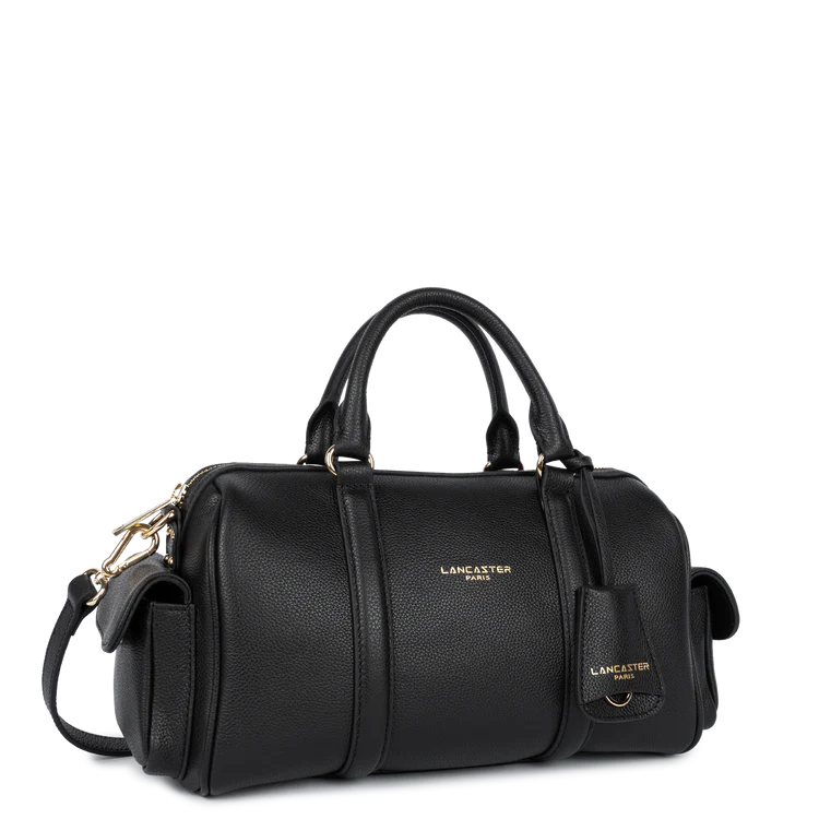 SAC POLOCHON CUIR LANCASTER  ZIPPE M MILANO ANA NOIR