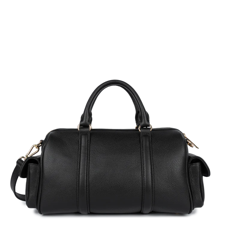 SAC POLOCHON CUIR LANCASTER  ZIPPE M MILANO ANA NOIR