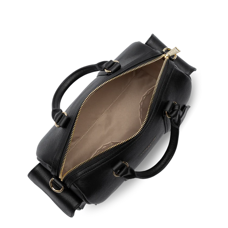 SAC POLOCHON CUIR LANCASTER  ZIPPE M MILANO ANA NOIR