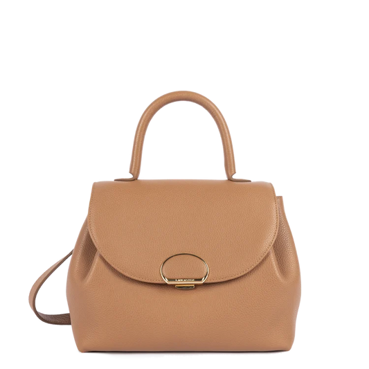 Sac Porte-Mains à Fermoir Milano PIA Moka M – Lancaster Paris