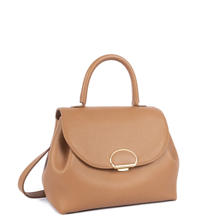 Sac Porte-Mains à Fermoir Milano PIA Moka M – Lancaster Paris